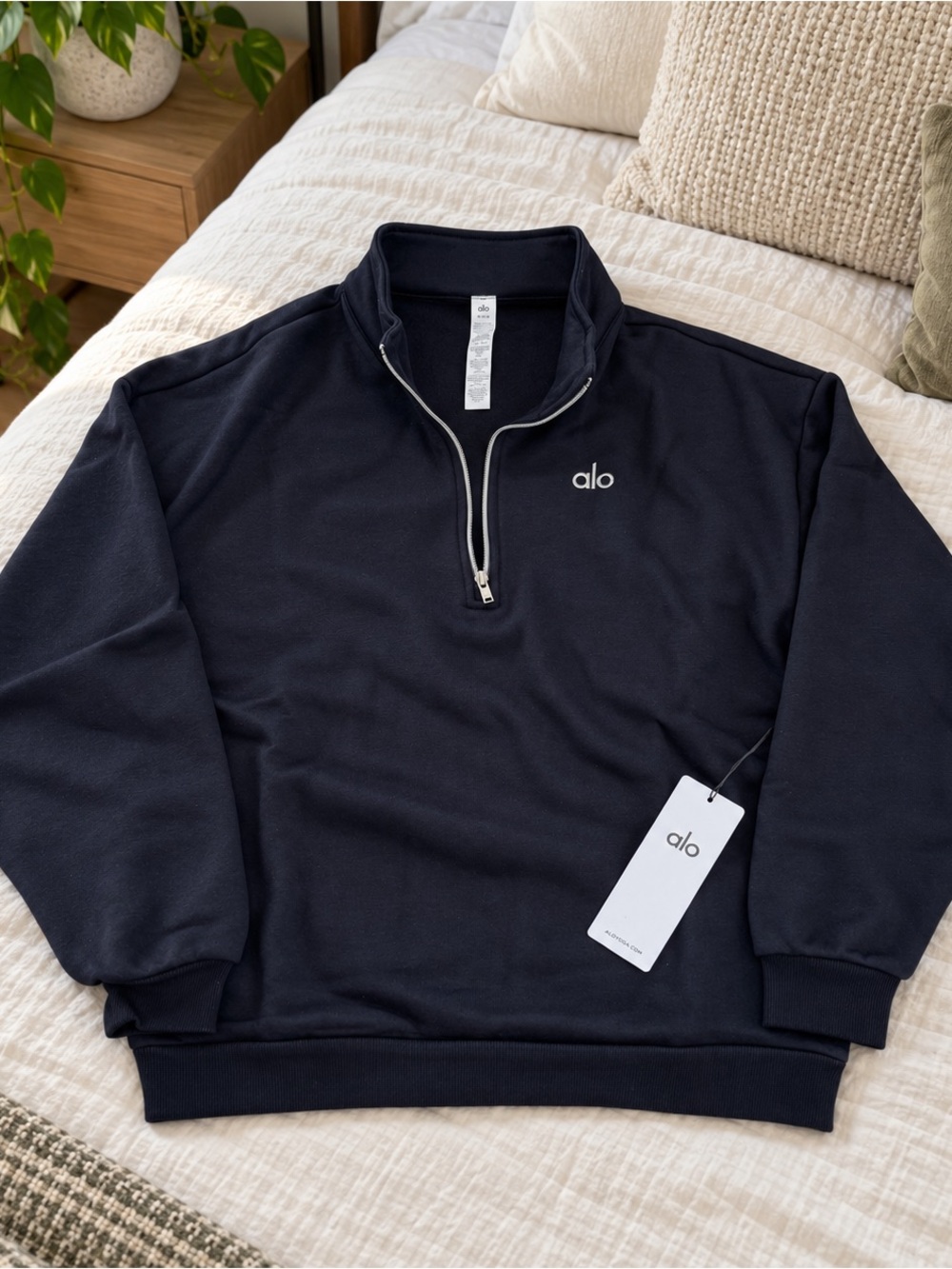 Alo Quarter Zip - Black